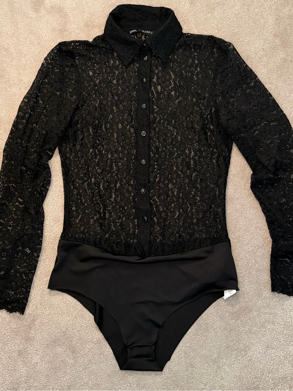 Zara Black Lace Set -  Bodysuit & Leggings